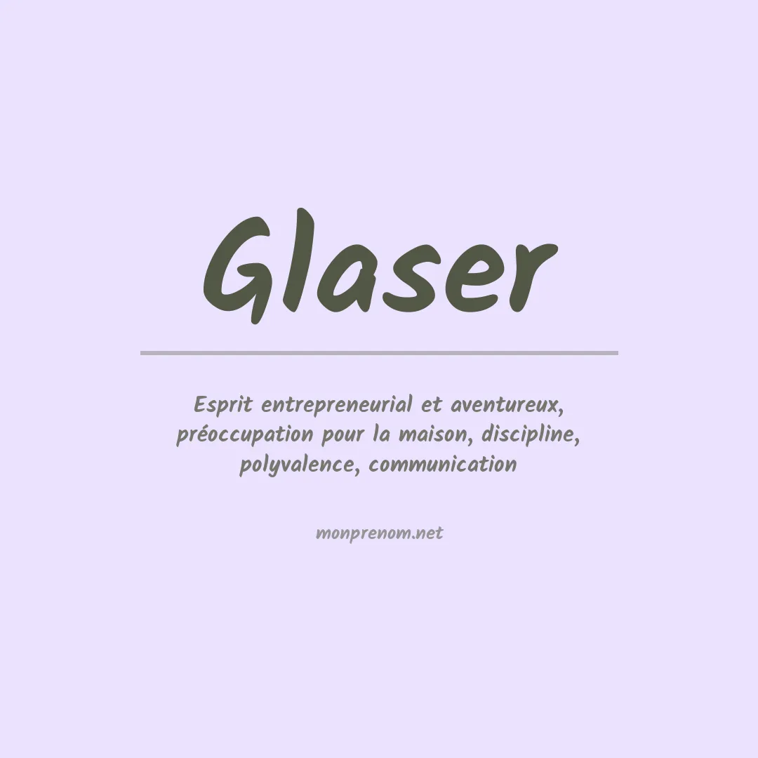 Prénom Glaser
