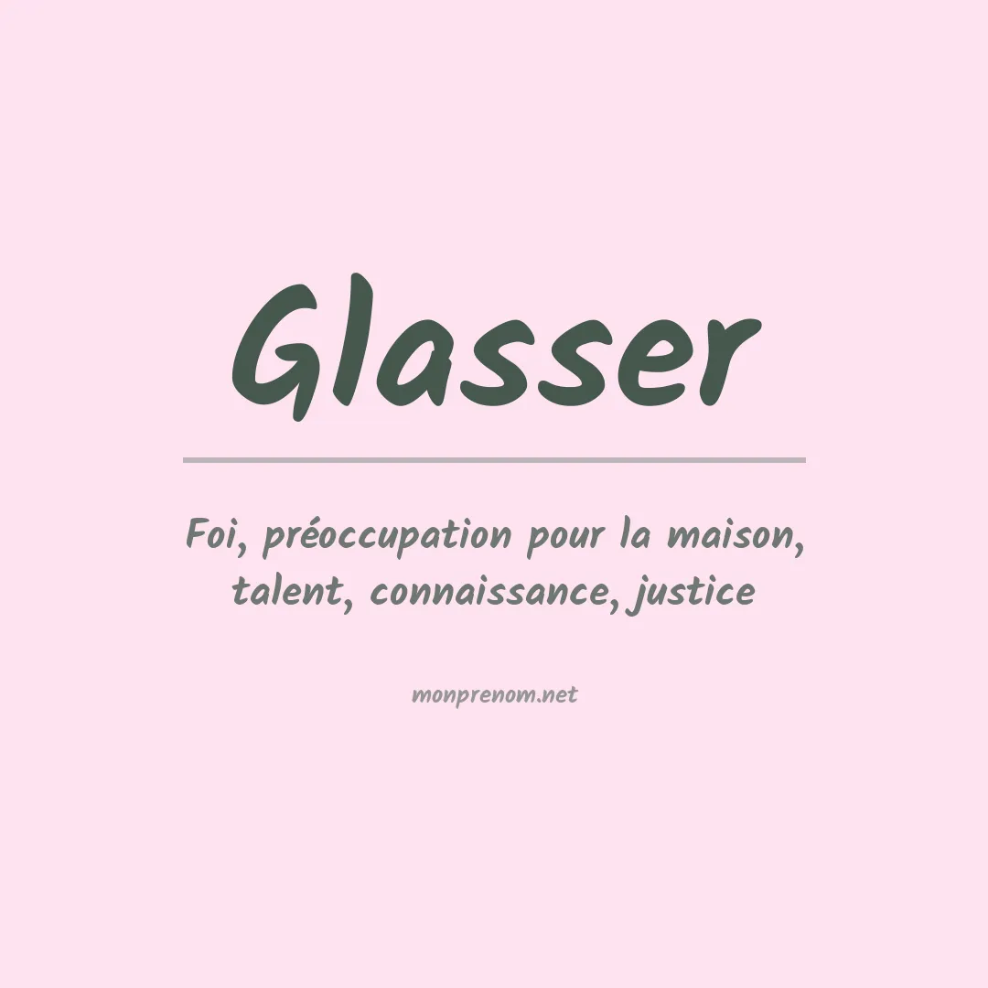Prénom Glasser