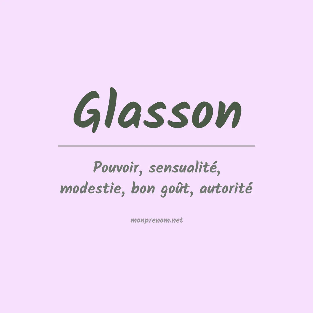 Prénom Glasson