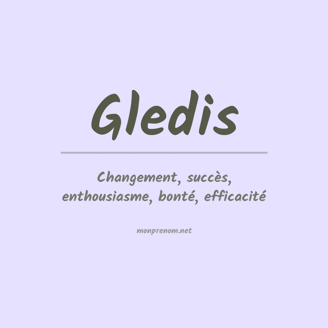 Signification du prénom Gledis