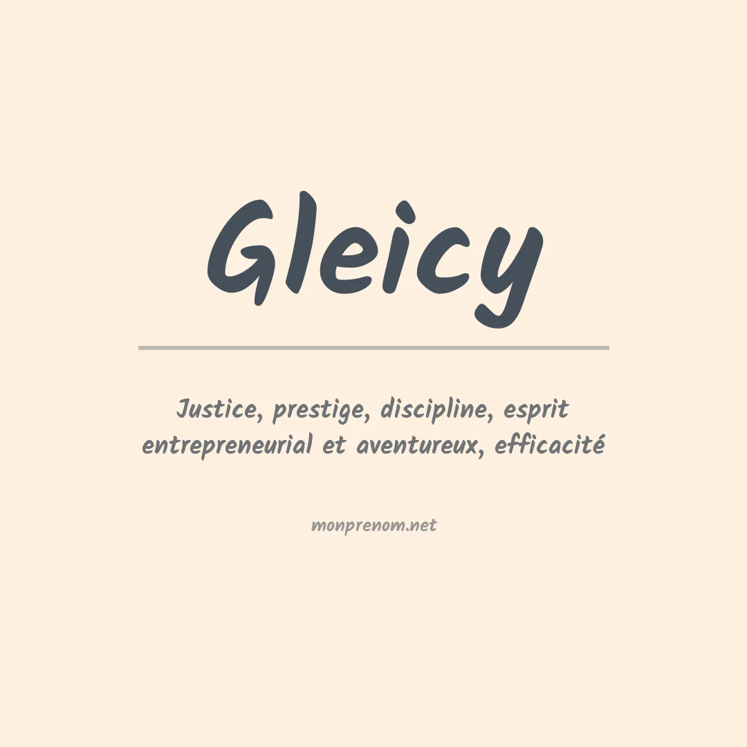 Signification du prénom Gleicy