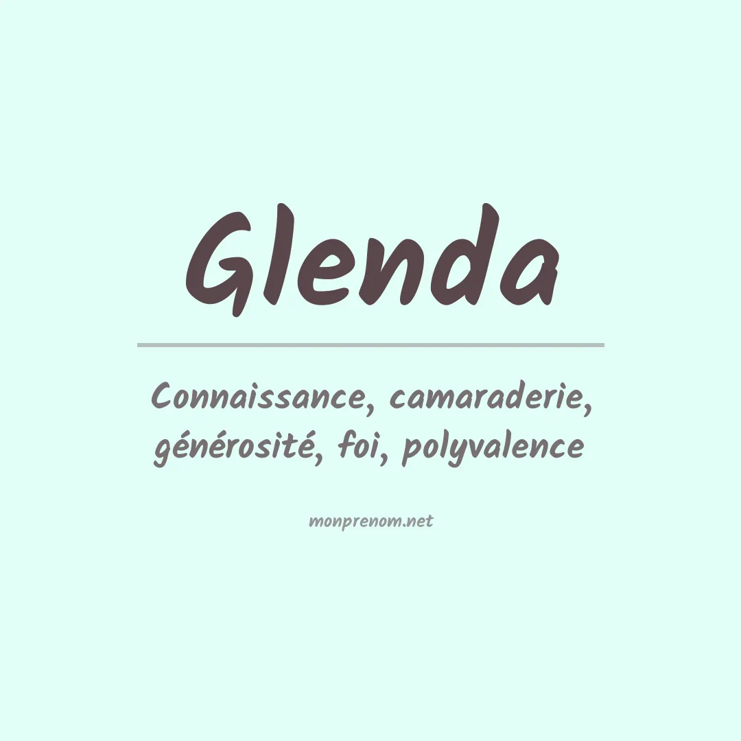 Signification du prénom Glenda