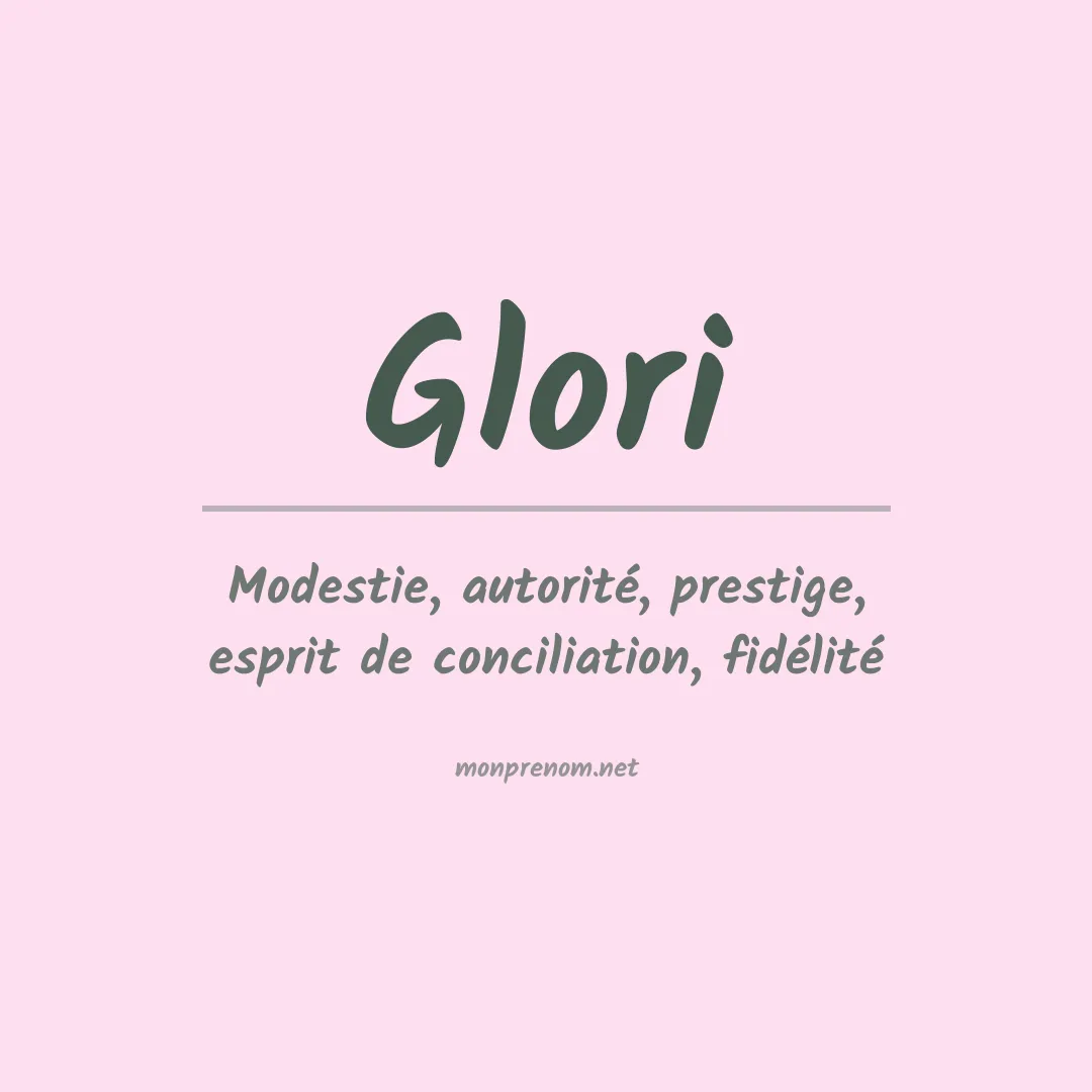 Signification du prénom Glori