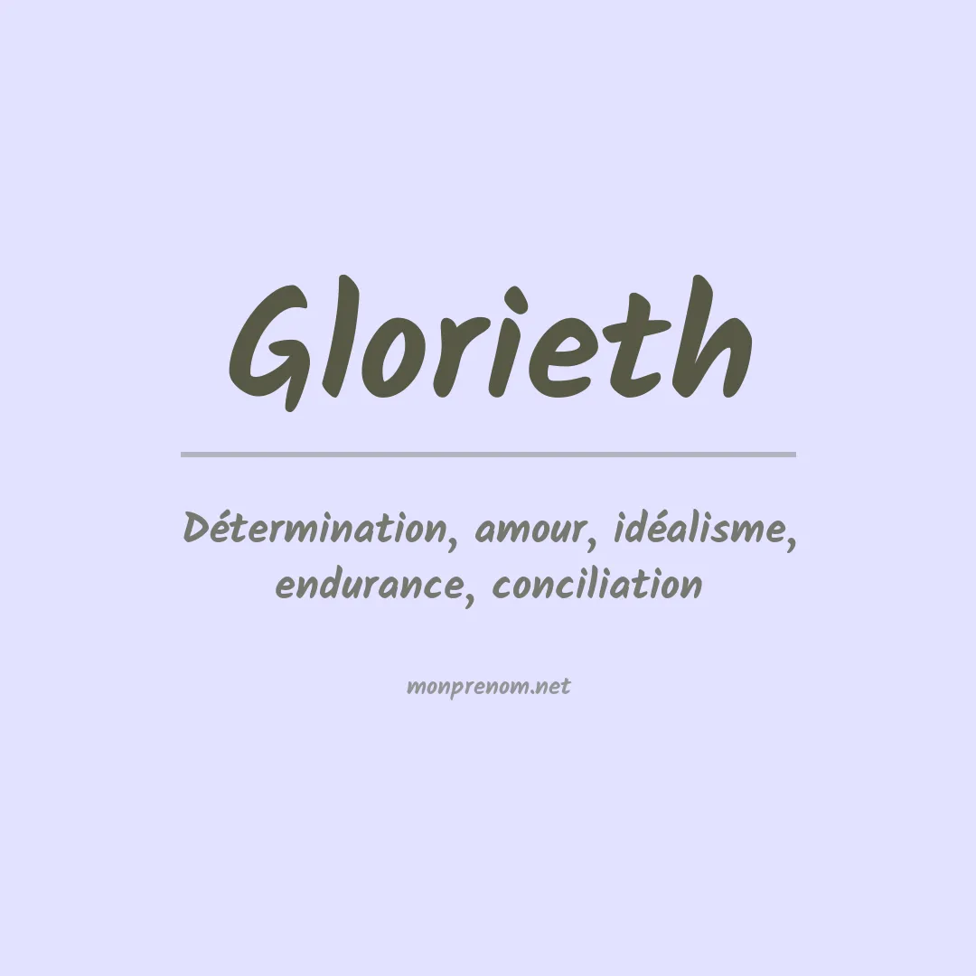 Signification du prénom Glorieth