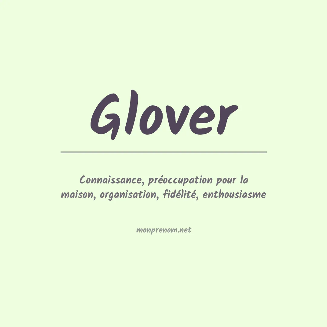 Prénom Glover