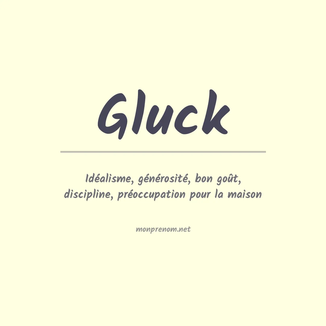 Prénom Gluck