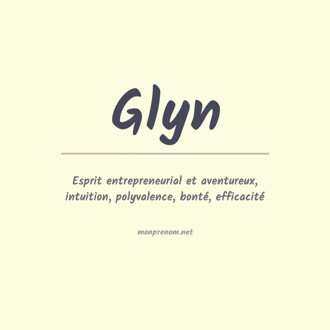 Signification du prénom Glyn