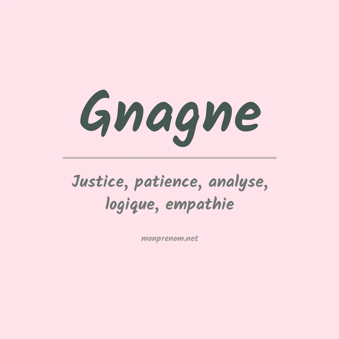 Prénom Gnagne