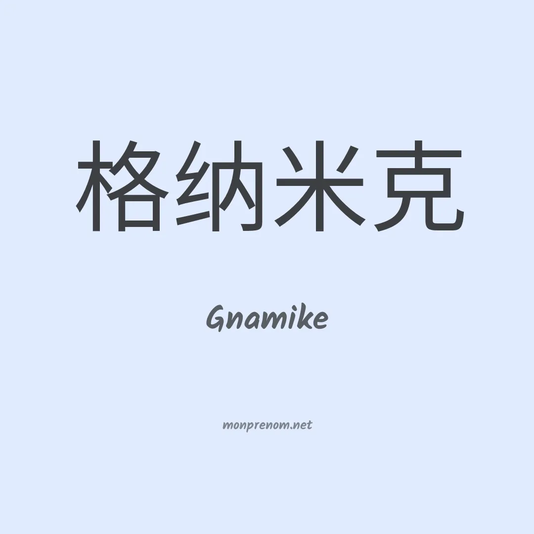 Gnamike en chinois