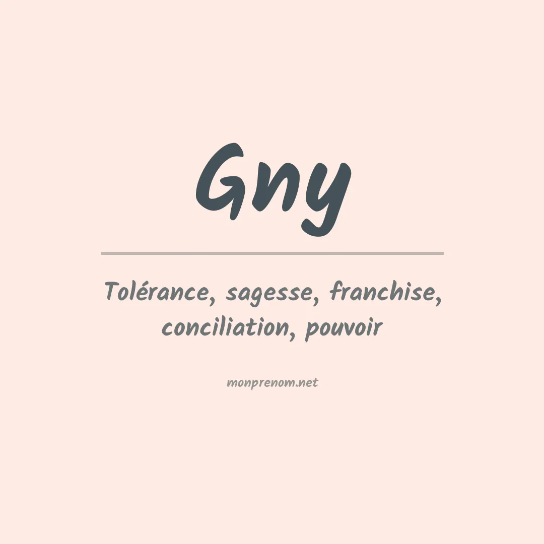 Signification du prénom Gny