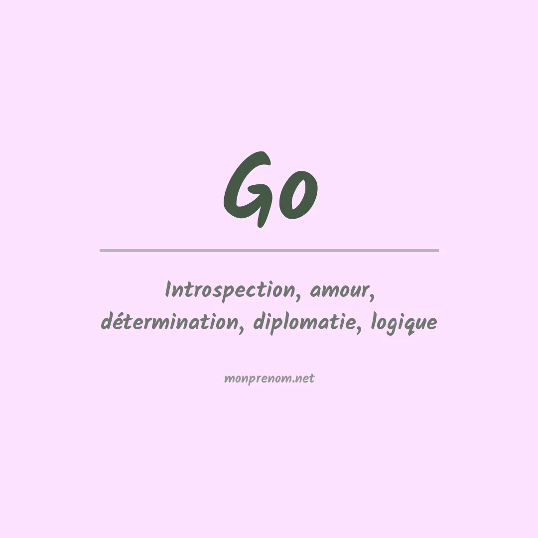 Prénom Go