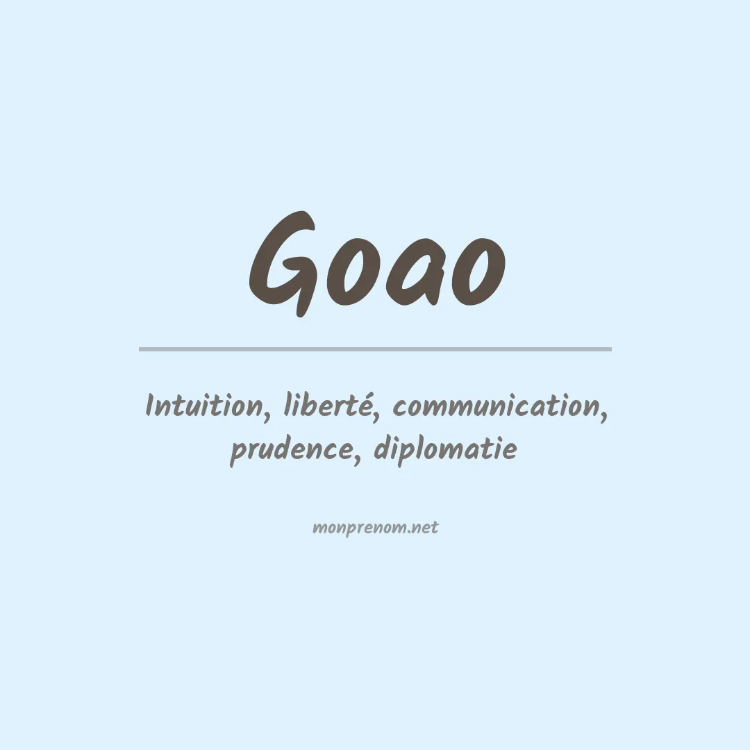 Prénom Goao