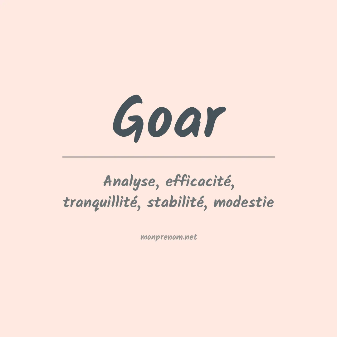 Prénom Goar