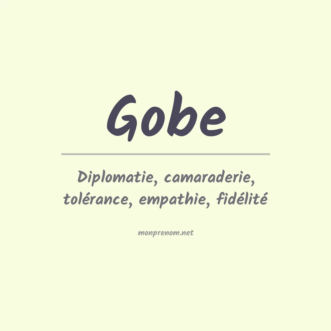 Signification du prénom Gobe