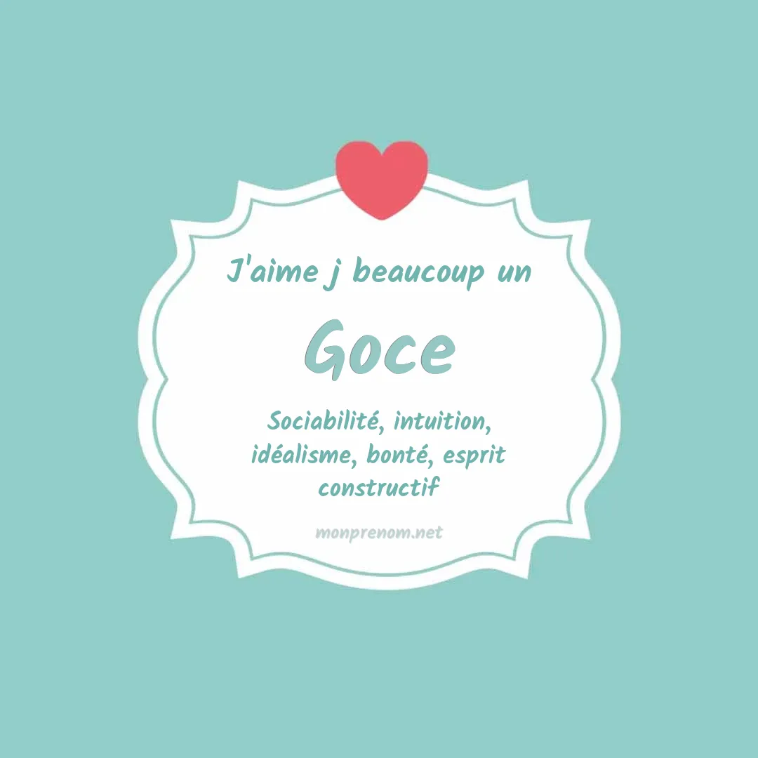 J'aime beaucoup Goce