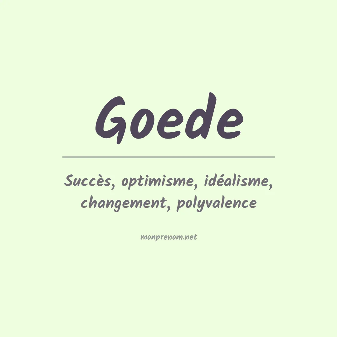 Prénom Goede