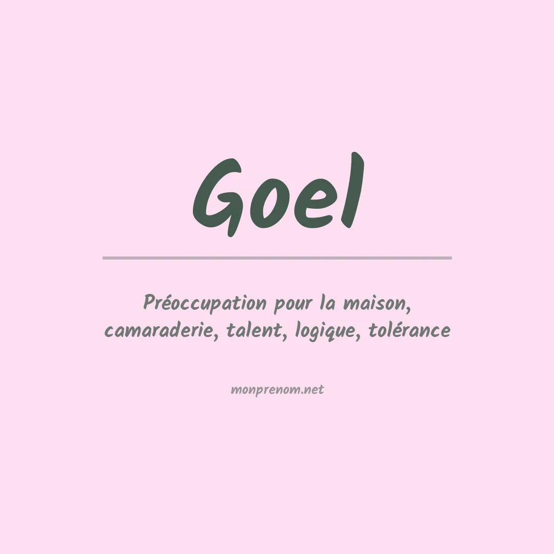 Prénom Goel