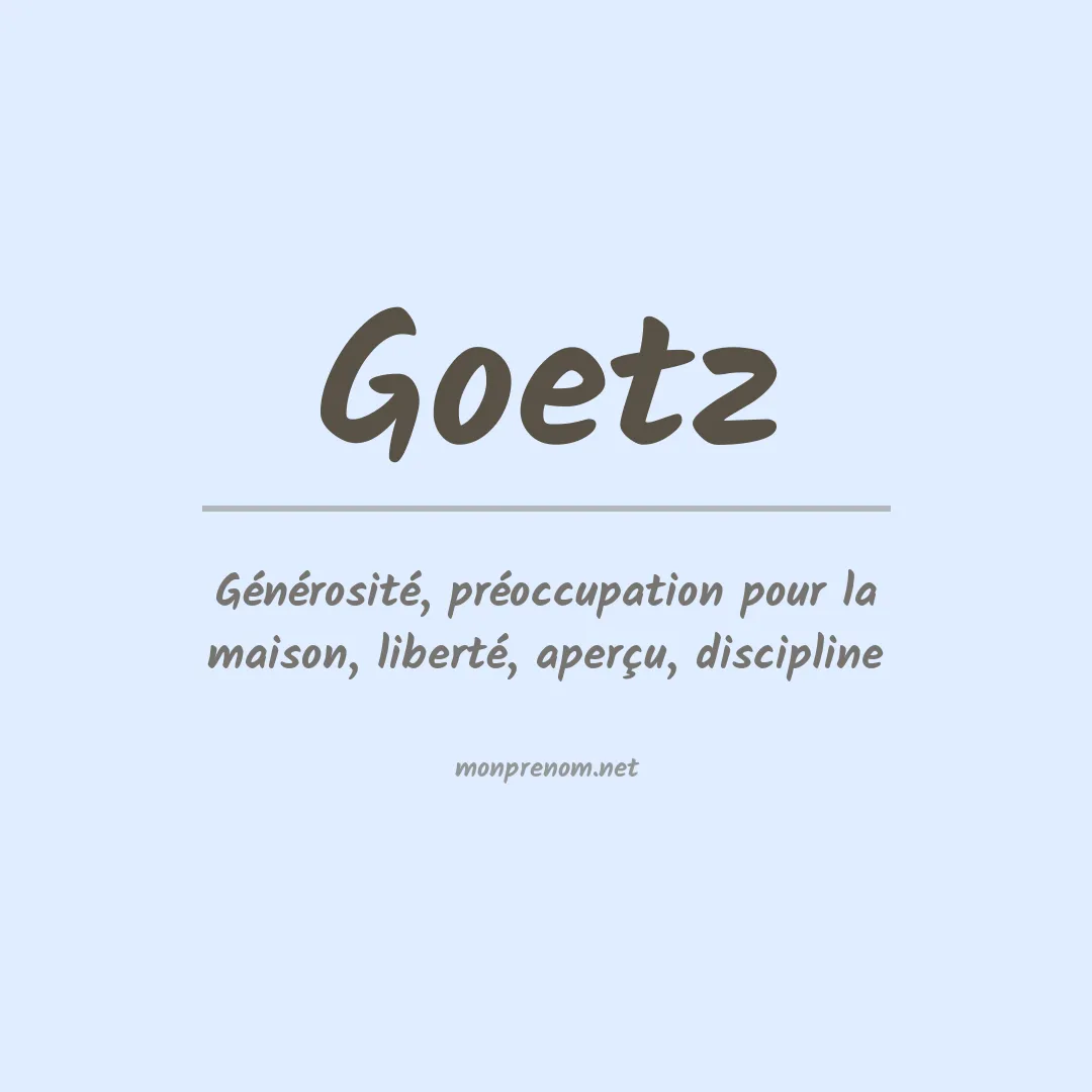Prénom Goetz