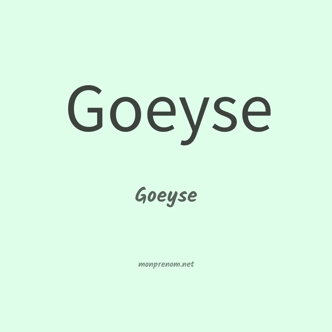 Goeyse en chinois
