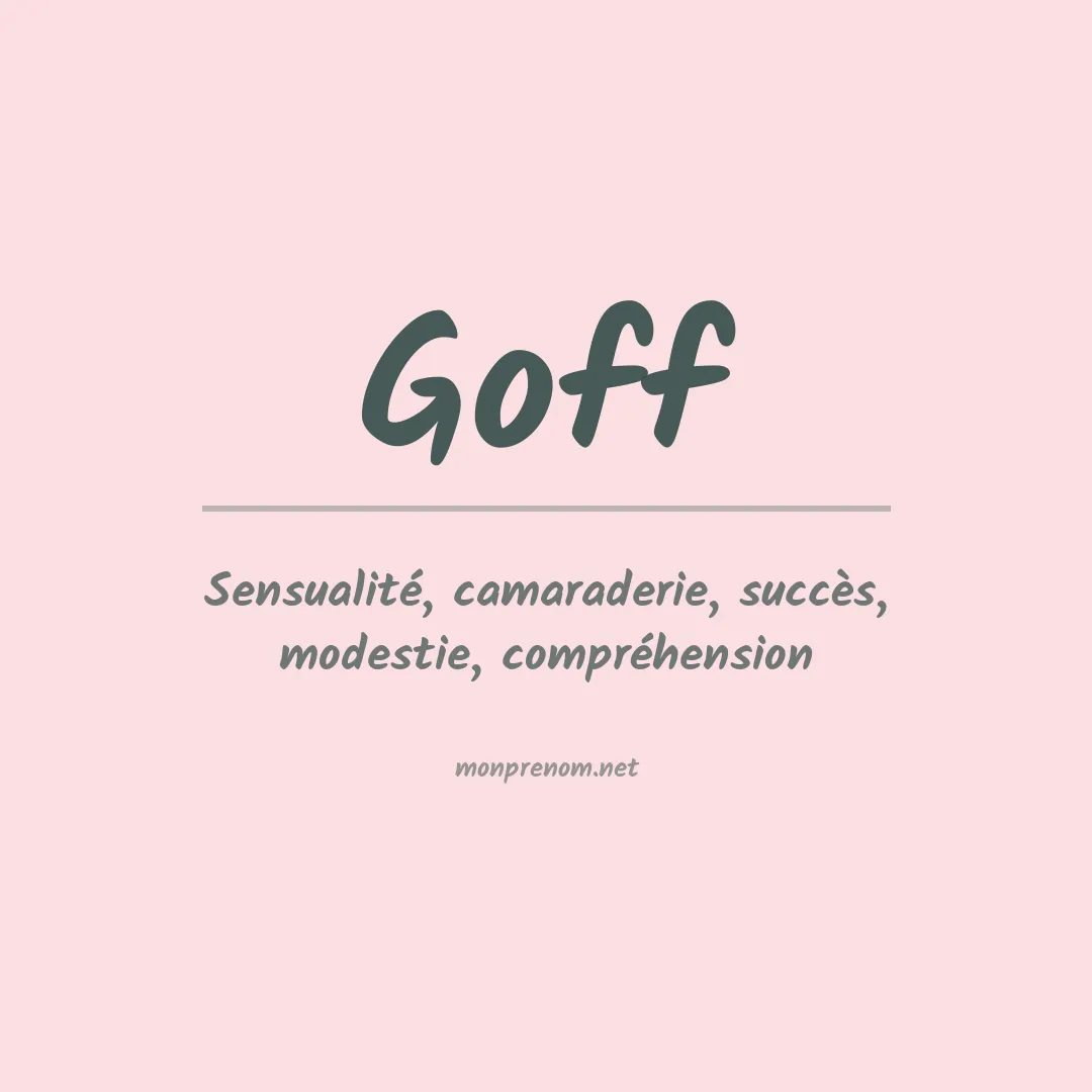 Prénom Goff
