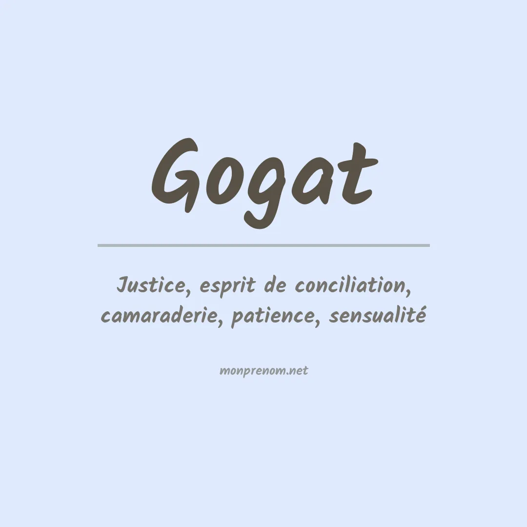 Signification du prénom Gogat