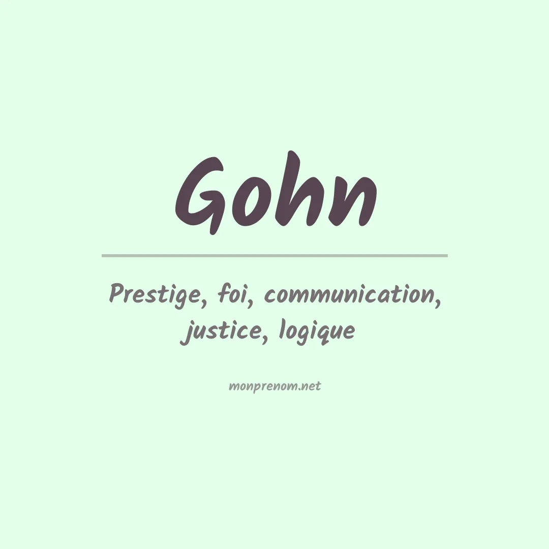 Prénom Gohn