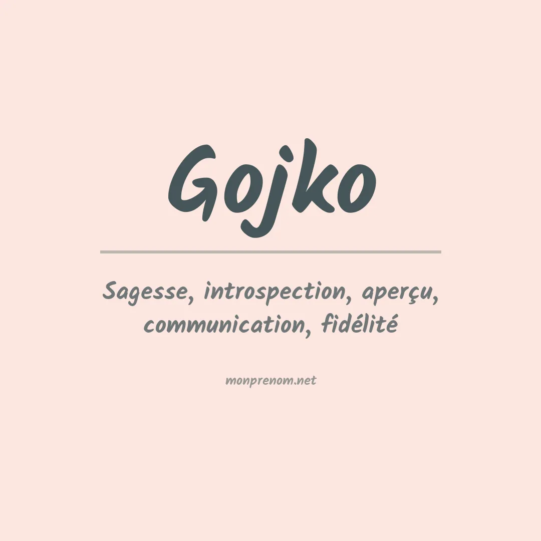Prénom Gojko