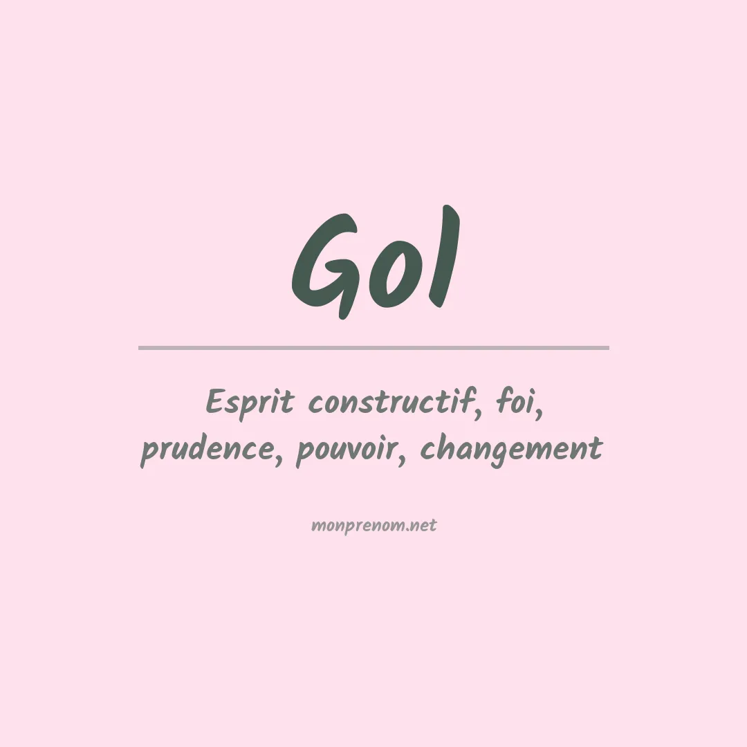 Signification du prénom Gol