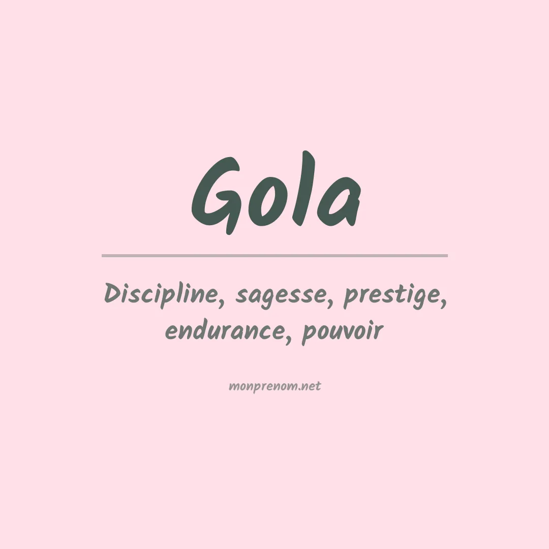 Prénom Gola