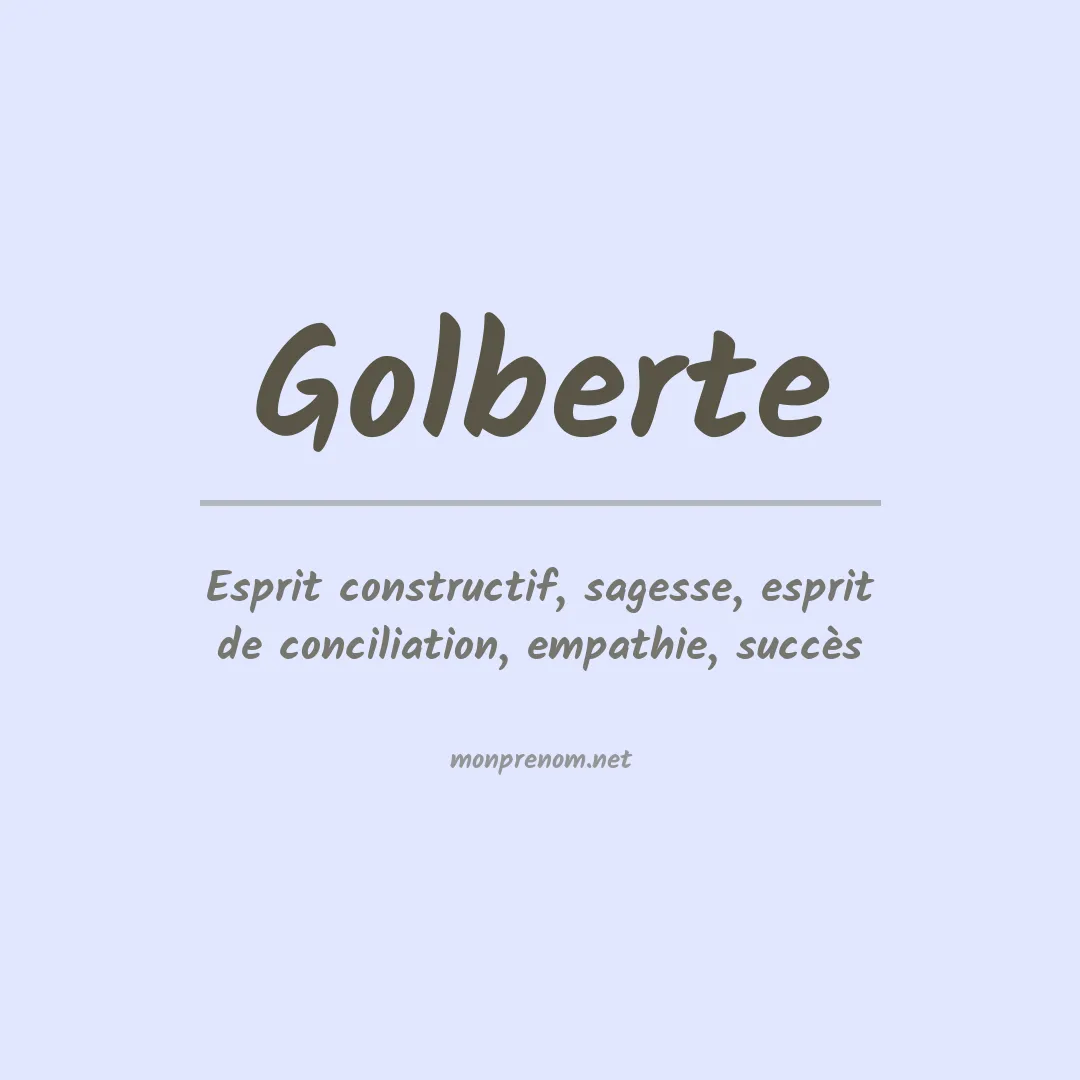 Signification du prénom Golberte