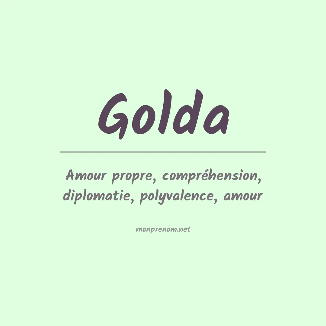 Prénom Golda