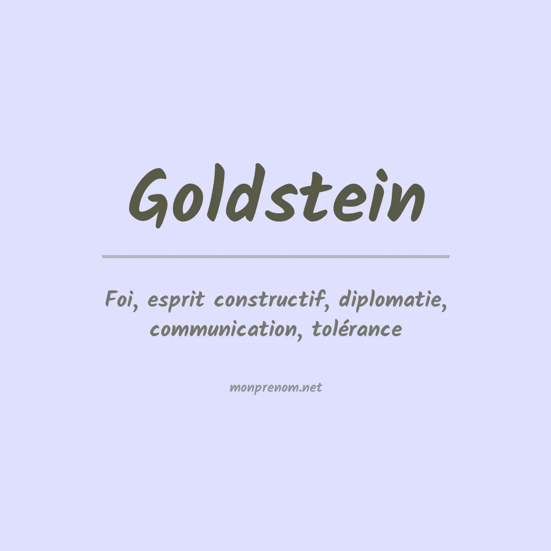 Prénom Goldstein