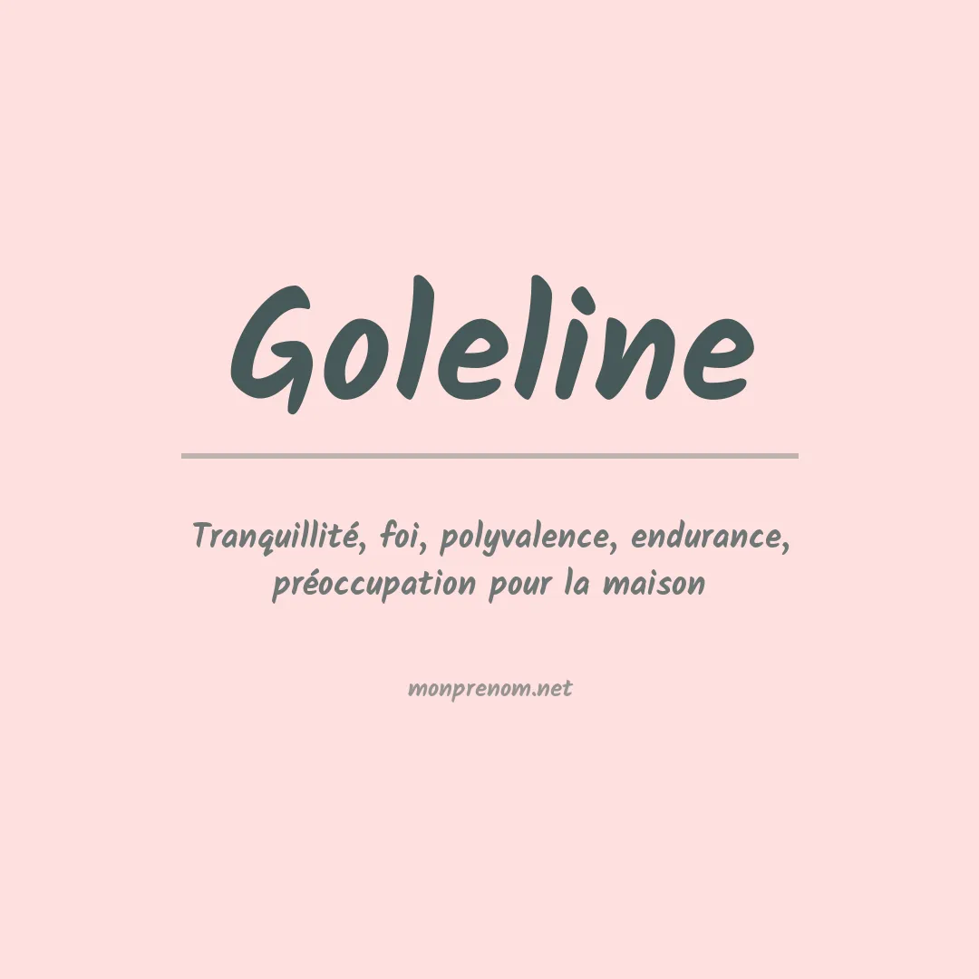 Signification du prénom Goleline