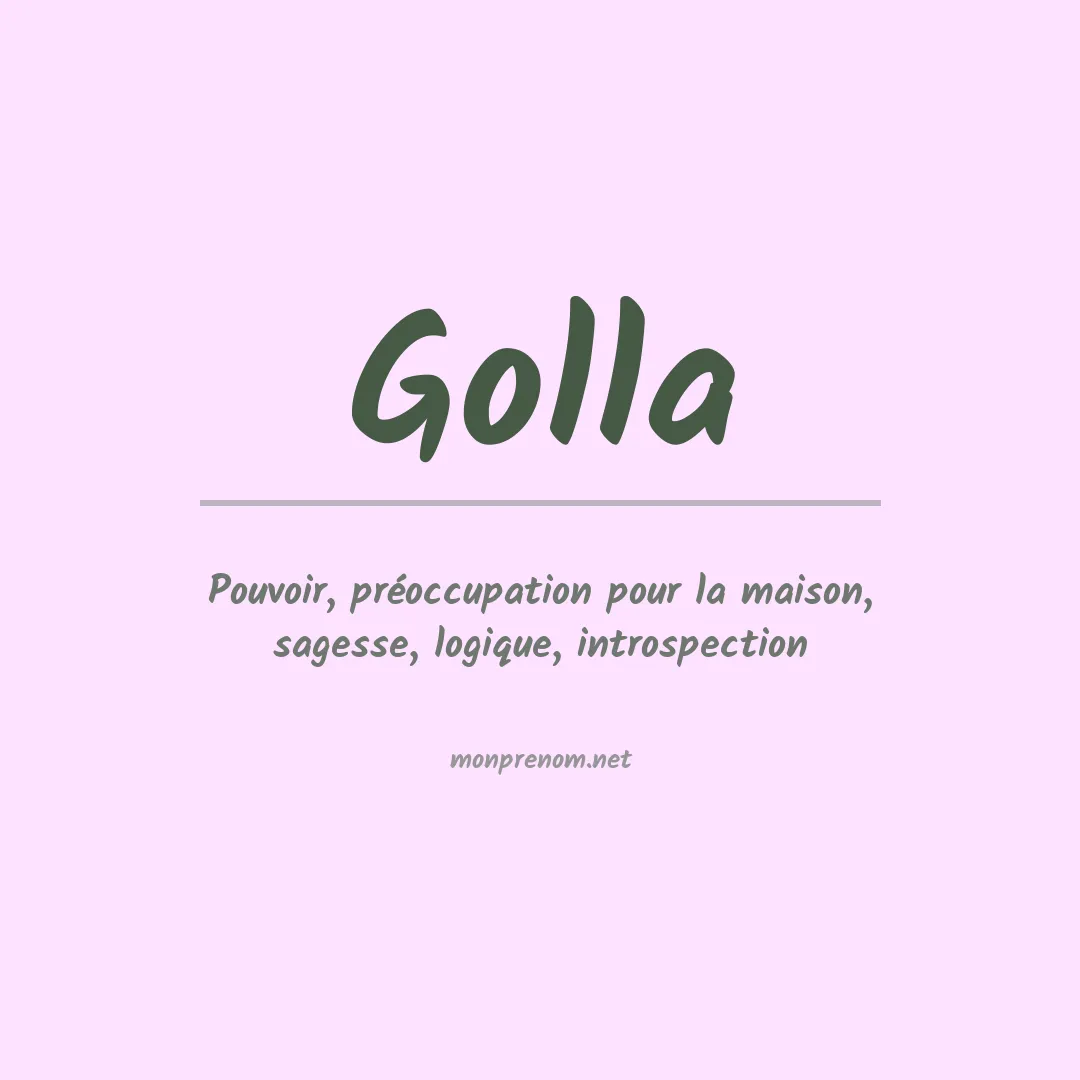 Prénom Golla