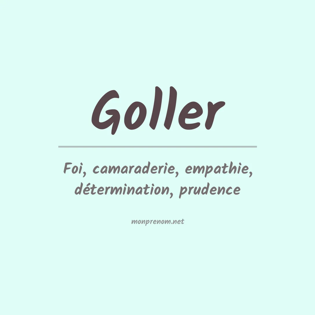 Prénom Goller