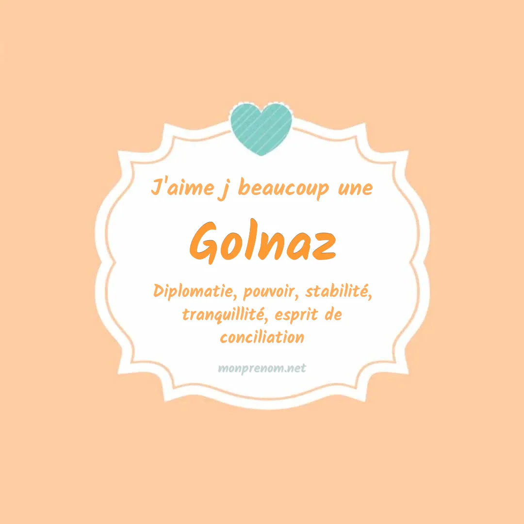 J'aime beaucoup Golnaz