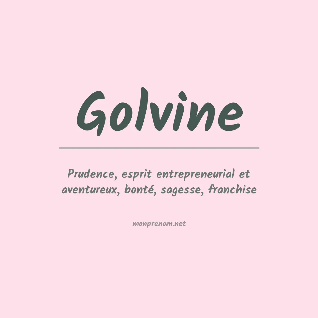 Signification du prénom Golvine