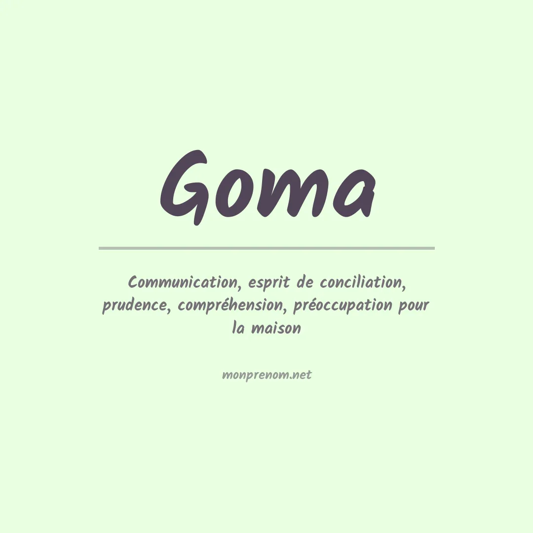 Prénom Goma