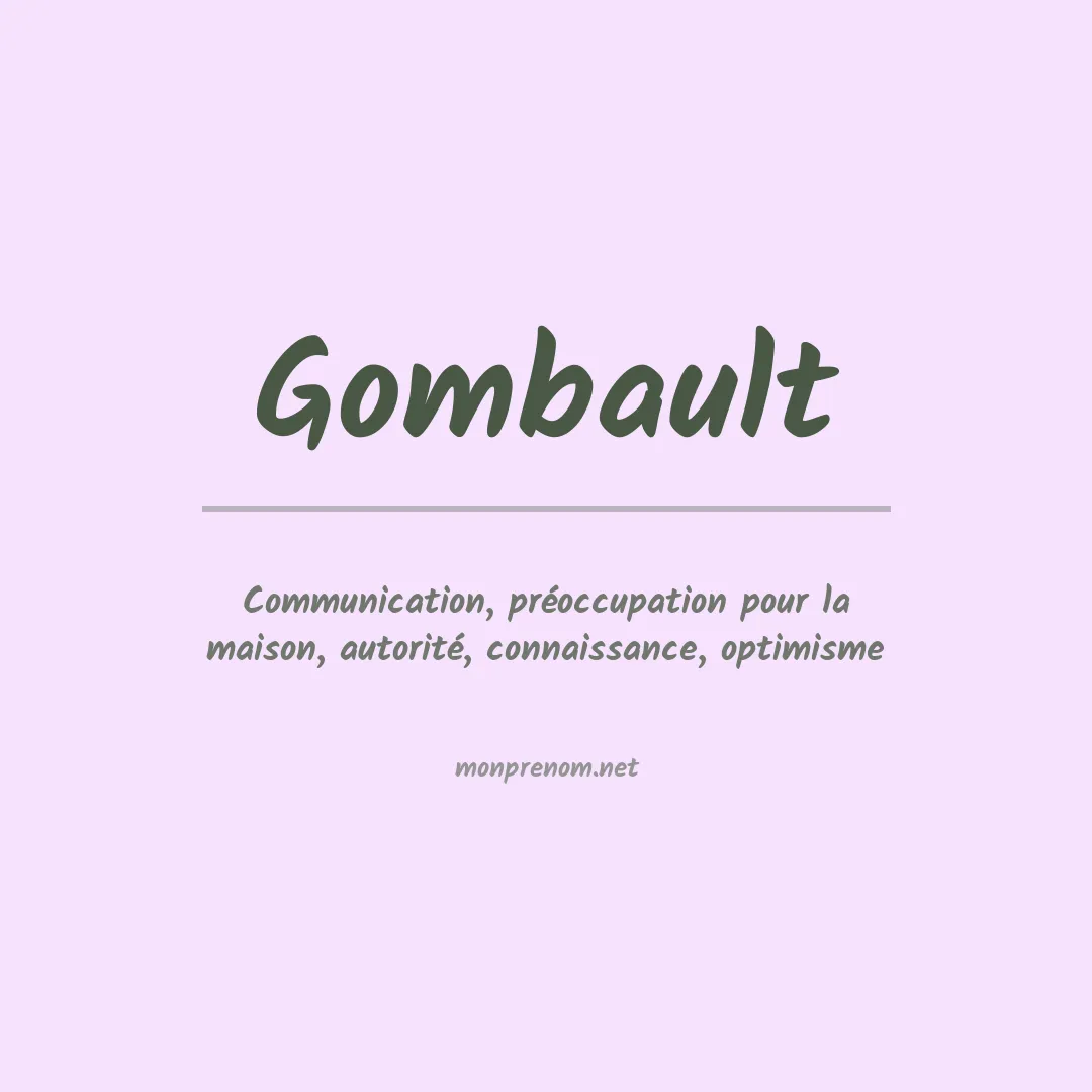 Signification du prénom Gombault