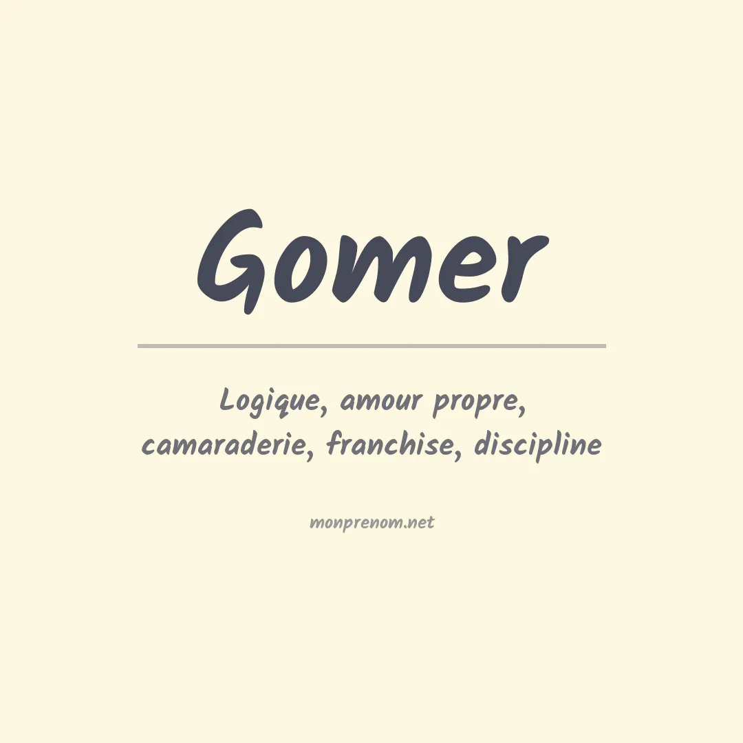 Prénom Gomer