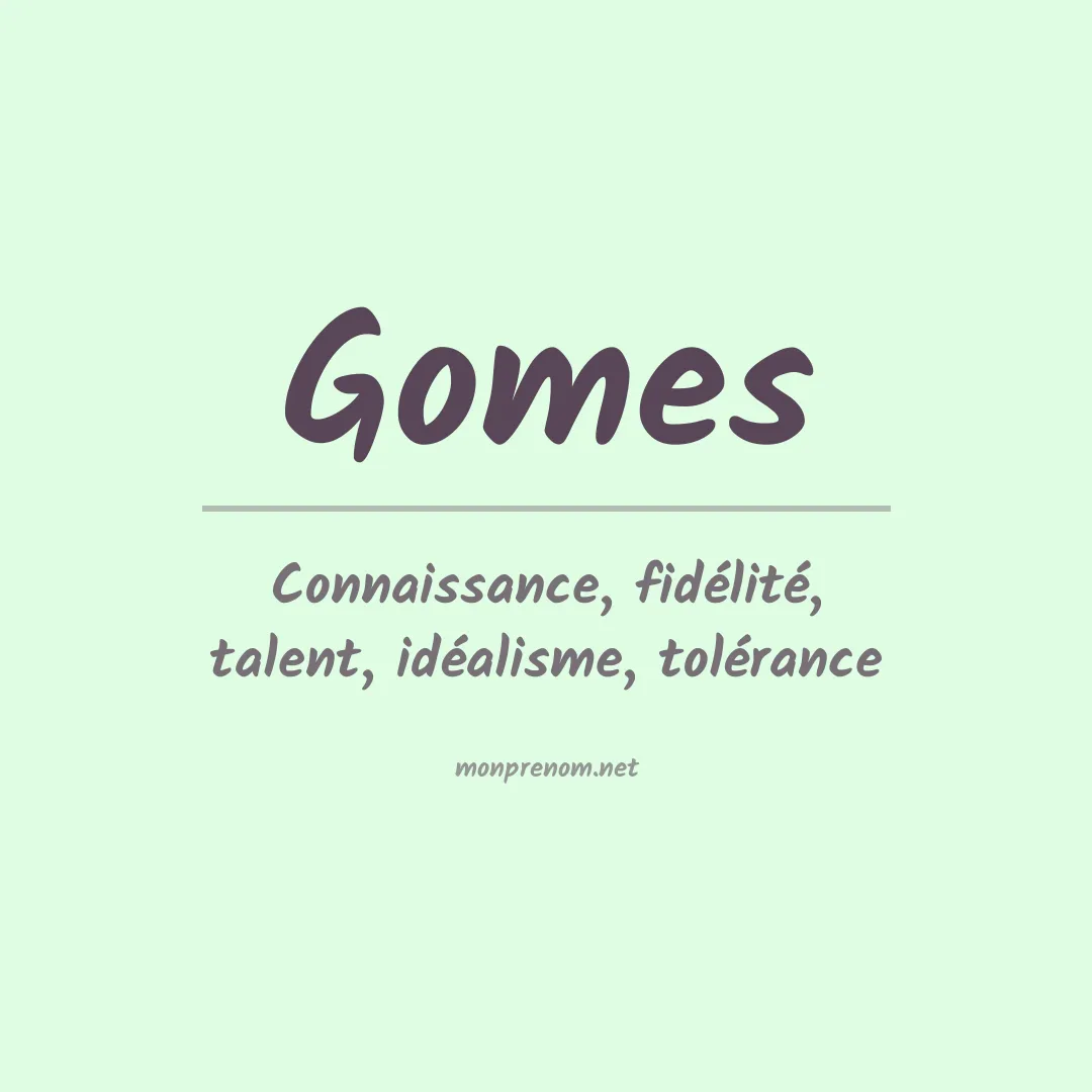Prénom Gomes