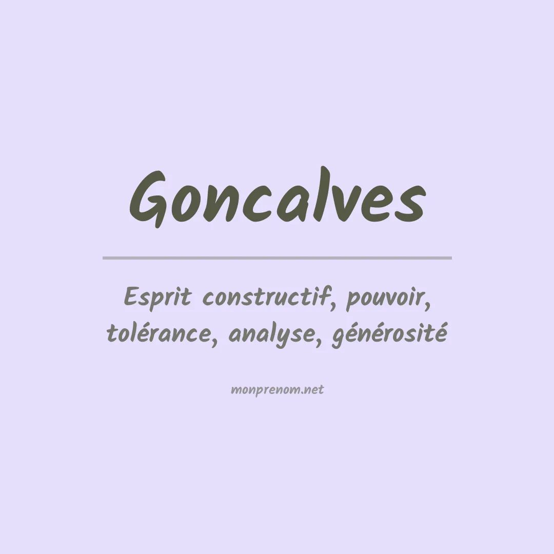 Prénom Goncalves