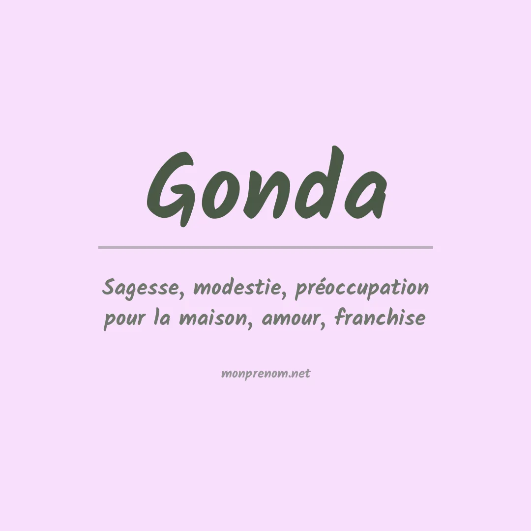 Prénom Gonda