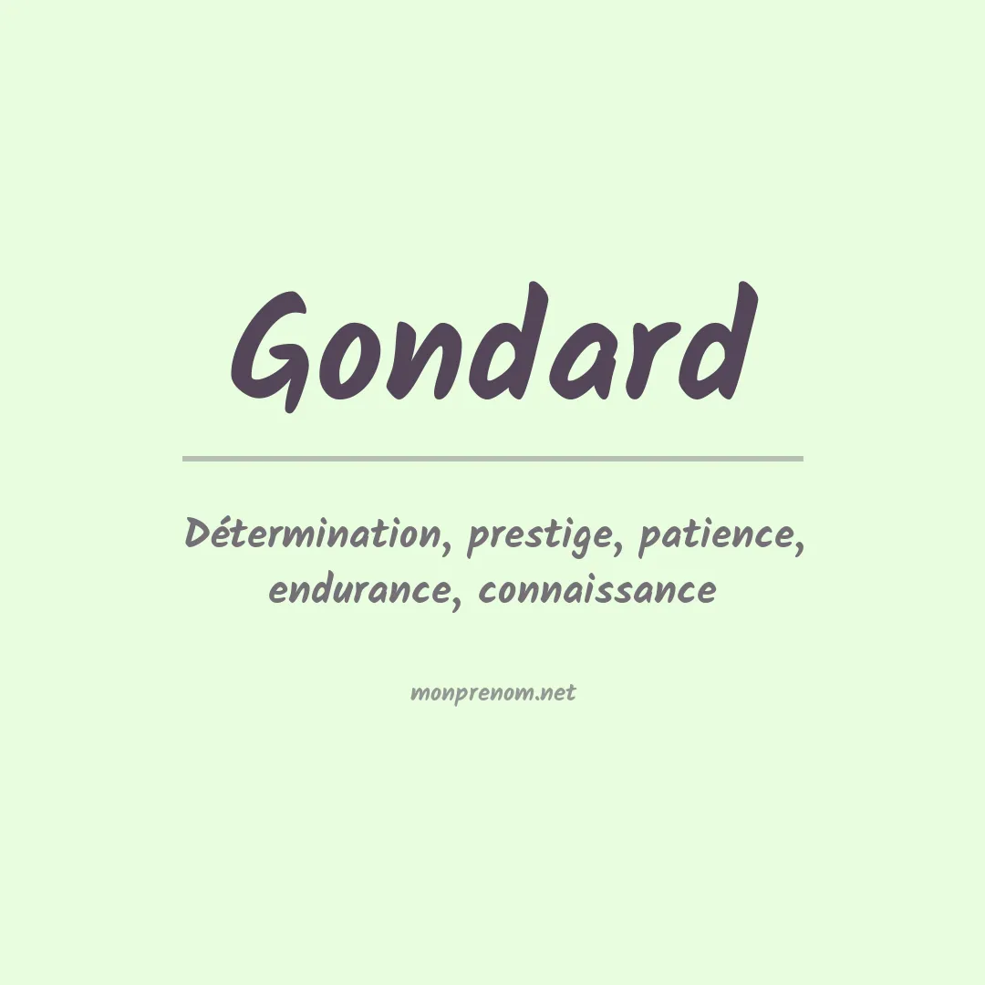 Signification du prénom Gondard
