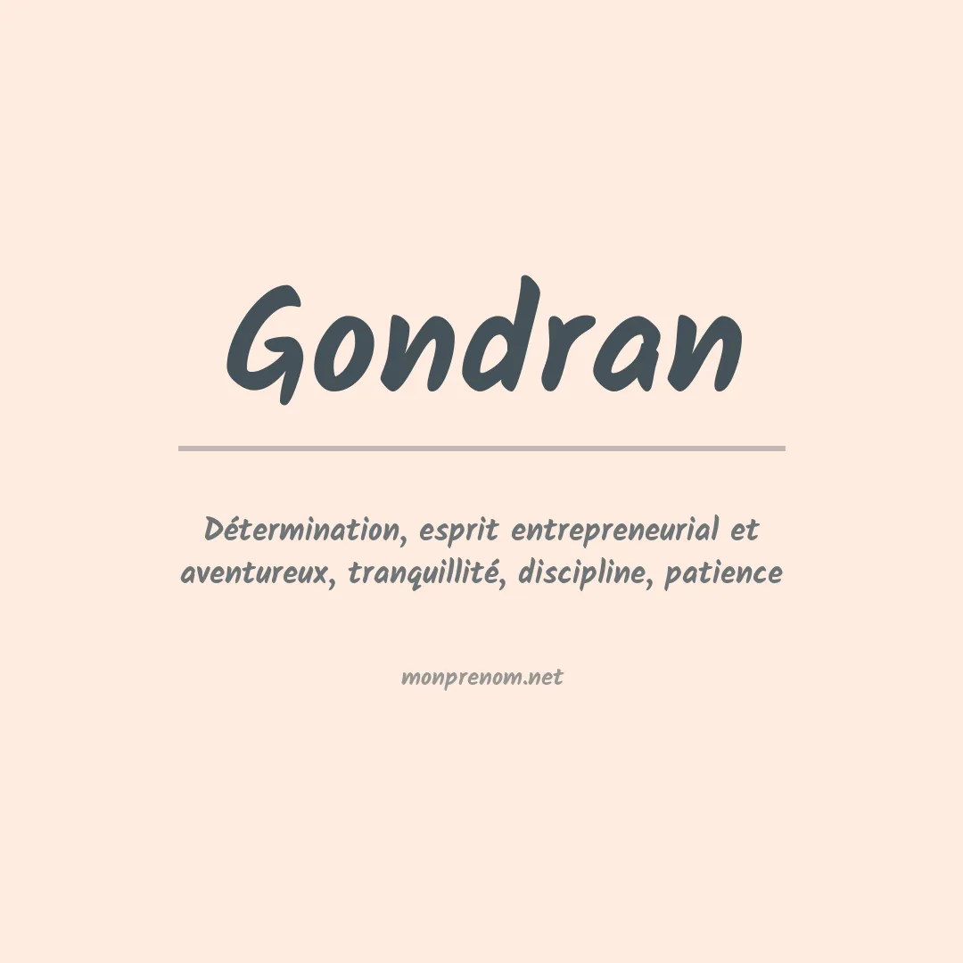 Signification du prénom Gondran