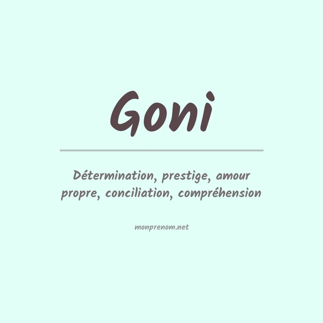 Prénom Goni