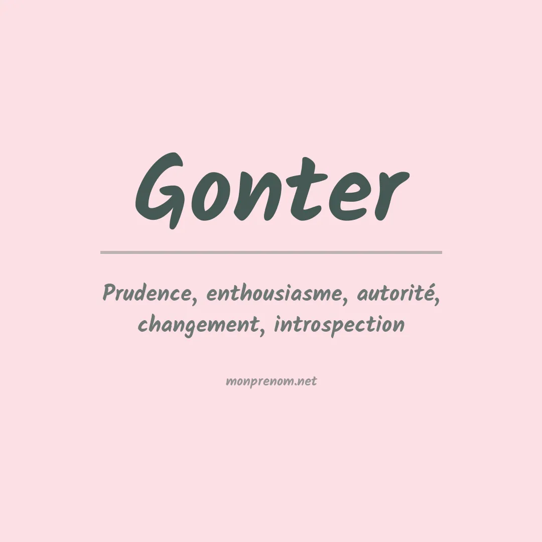 Prénom Gonter
