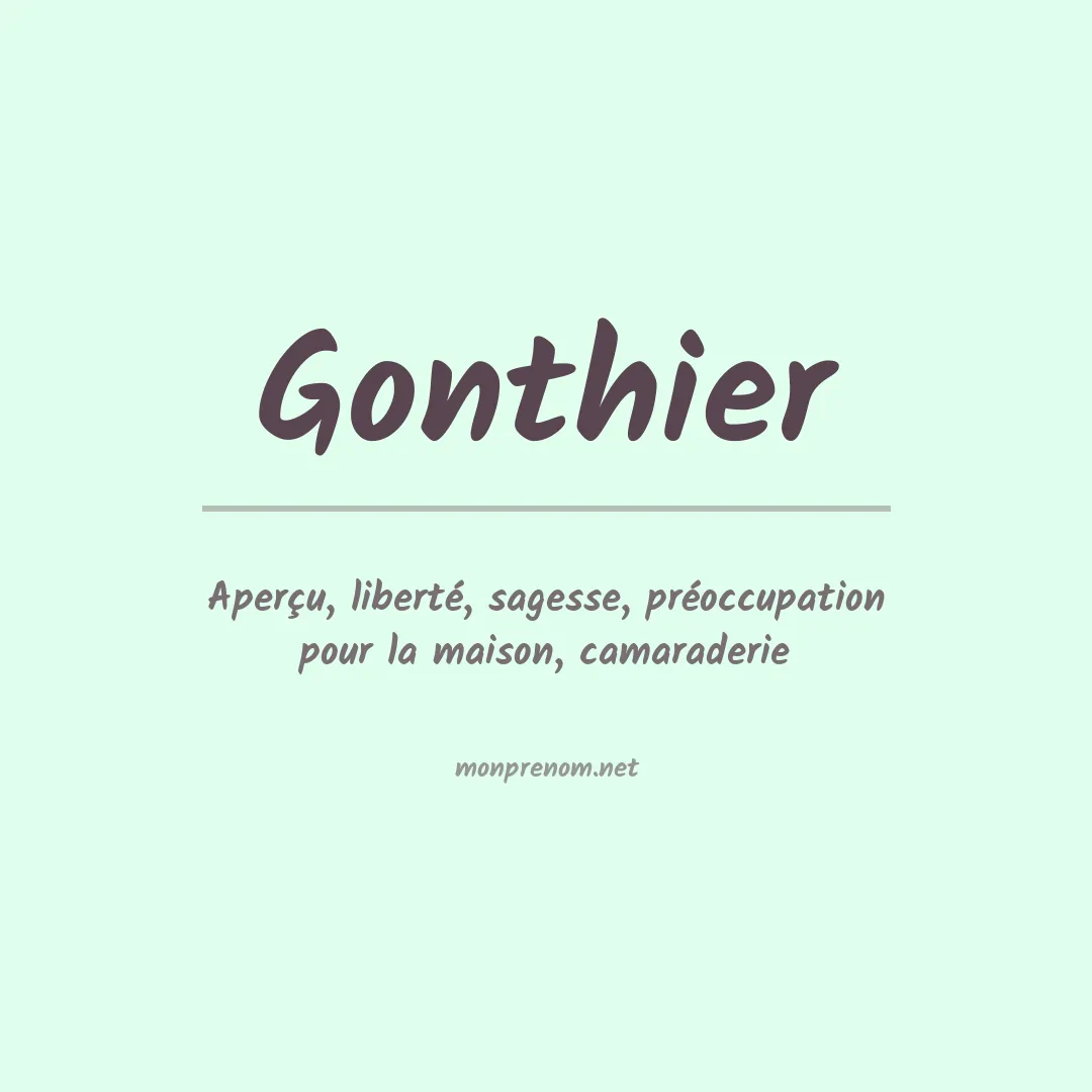 Prénom Gonthier