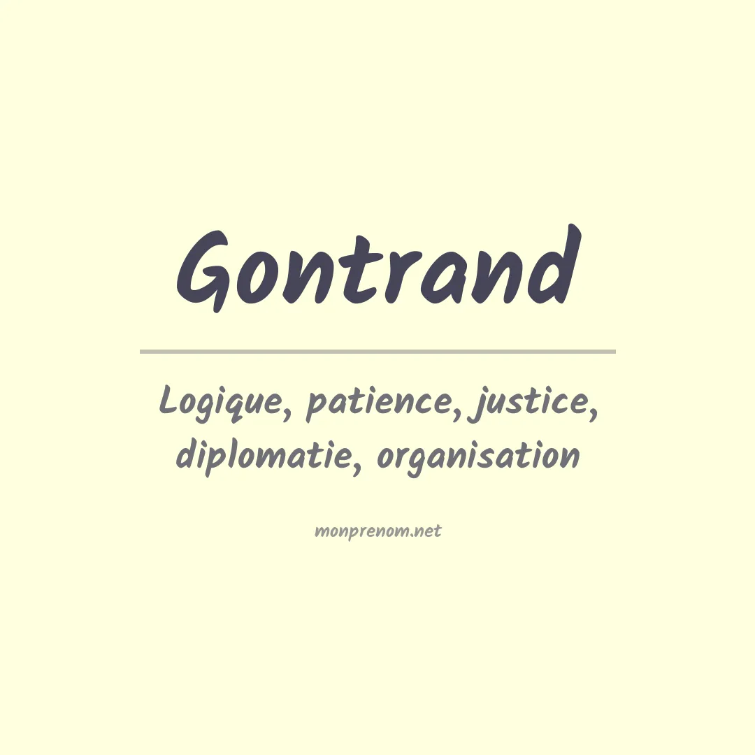 Signification du prénom Gontrand