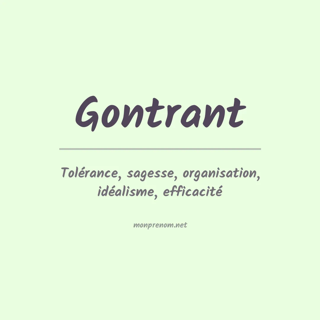 Signification du prénom Gontrant